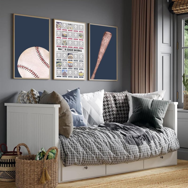 GKLTVB Baseball Stadiums Scratch Off Poster,Baseball Gifts for Men or Boy, All 30 Updated Major League Ballparks Posters,Base ball Room Decor,18x12 IN - Image 4
